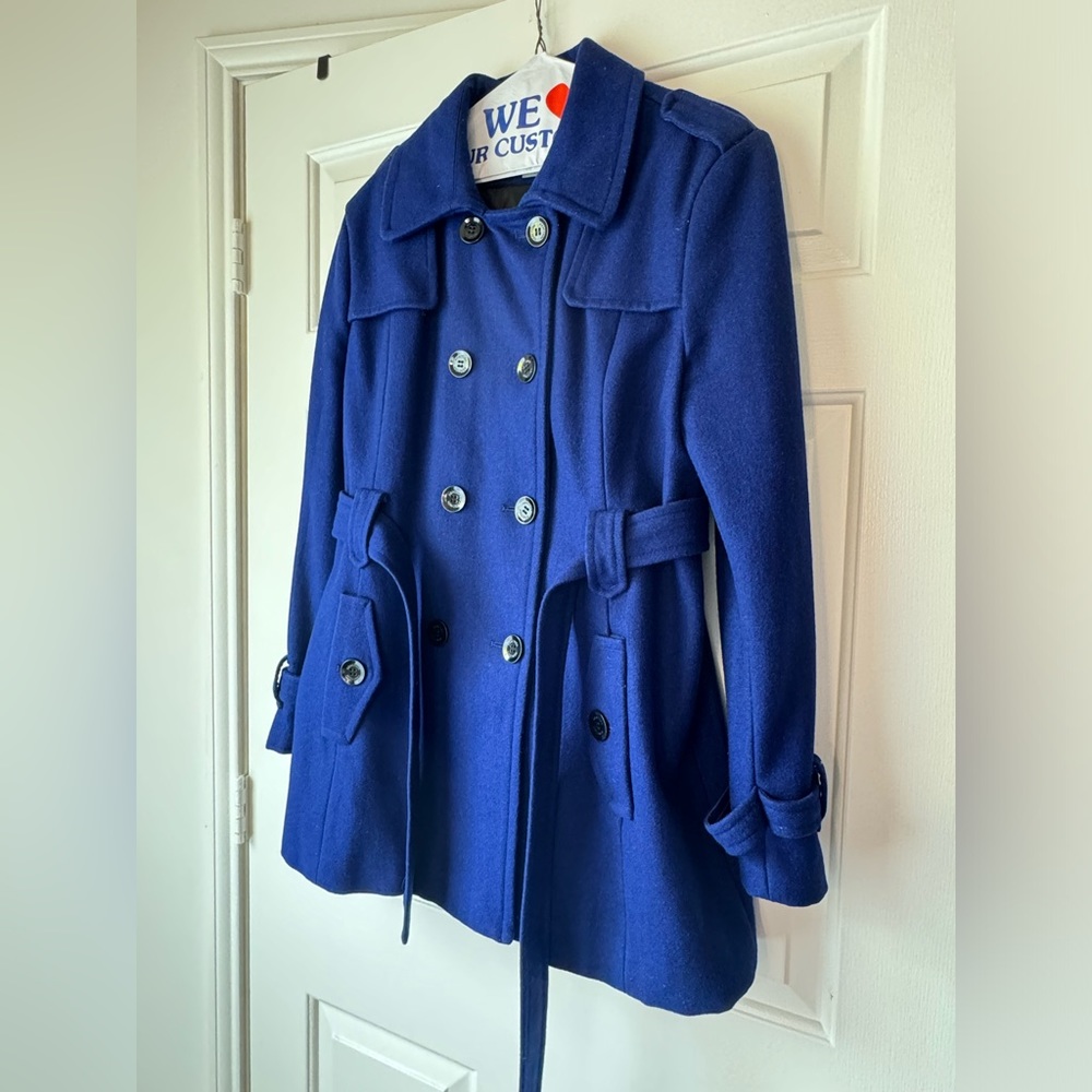 Women’s Kenneth Cole Reaction Wool Pea Coat with Belt (XL)